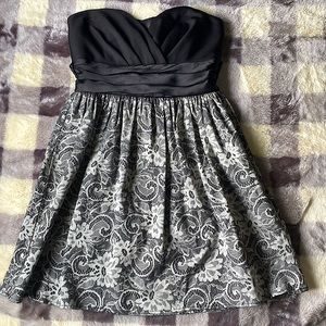 VANITY Strapless black/silver DRESS (Size: M)